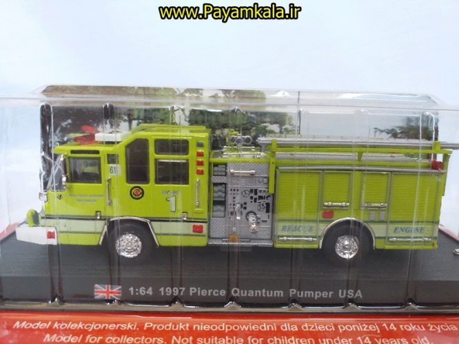  ماشین بازی آتش نشانی فلزی (FIRE TRUCK) سبز