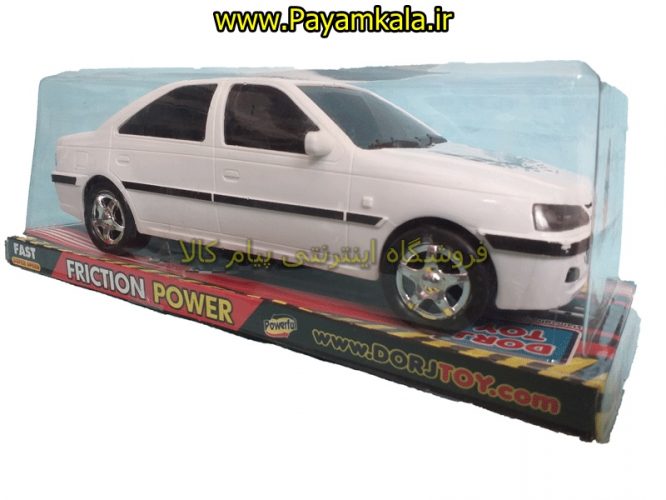 اسباب بازی پژو پارس پلاستیکی-قدرتی (DORJ TOY ) سفید رنگ