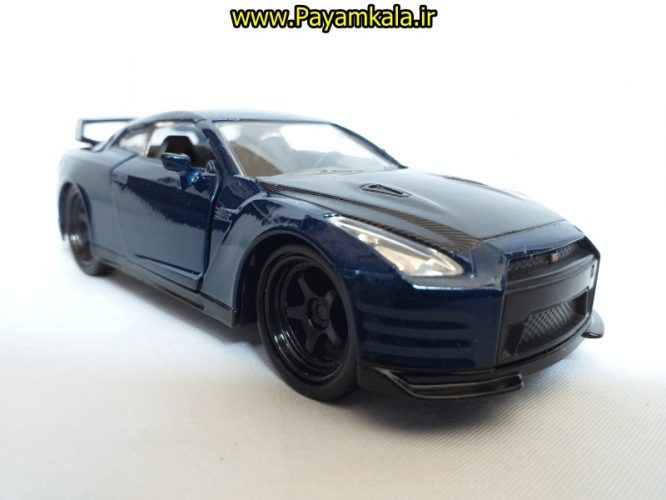 (جعبه دار) ماکت نیسان (BRIANS NISSAN GT-R R35 BEN SOPRA BY JADA) سرمه ای