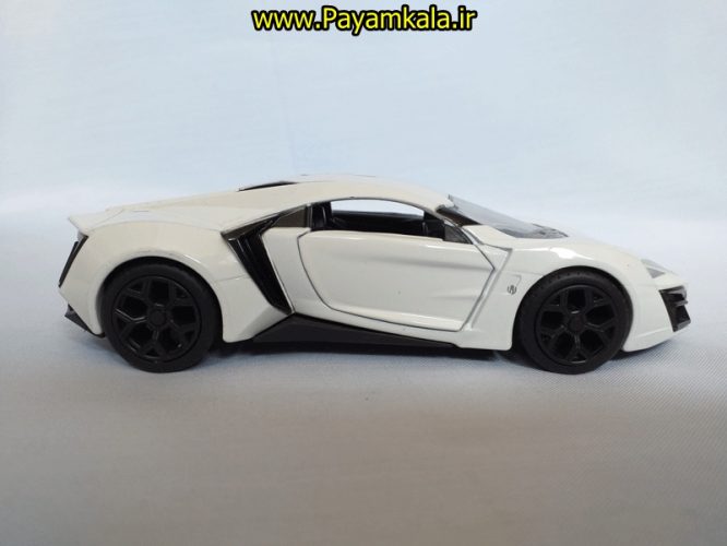 (جعبه دار) ماکت لایکن هایپر اسپرت(LYKAN HYPERSPORT BY JADA) سفید