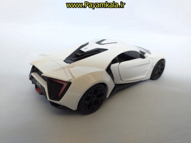 (جعبه دار) ماکت لایکن هایپر اسپرت(LYKAN HYPERSPORT BY JADA) سفید