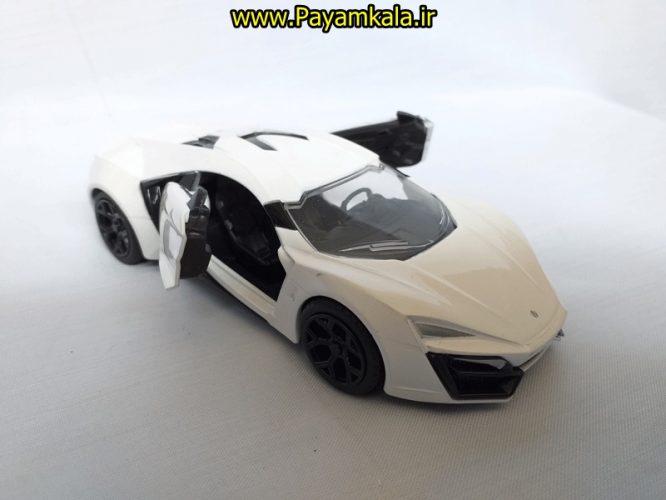 (جعبه دار) ماکت لایکن هایپر اسپرت(LYKAN HYPERSPORT BY JADA) سفید