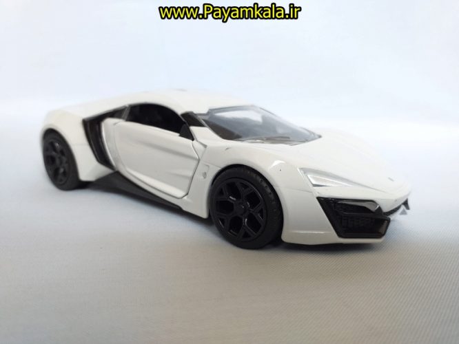 (جعبه دار) ماکت لایکن هایپر اسپرت(LYKAN HYPERSPORT BY JADA) سفید