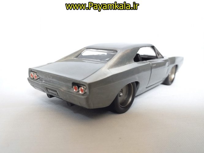 (جعبه دار) ماکت  دوج چارجر (DODGE CHARGER 1968 BY JADA) طوسی