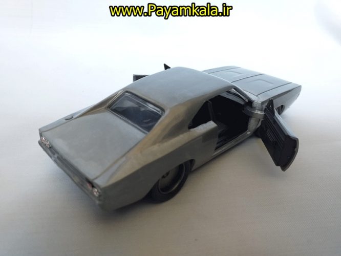 (جعبه دار) ماکت  دوج چارجر (DODGE CHARGER 1968 BY JADA) طوسی