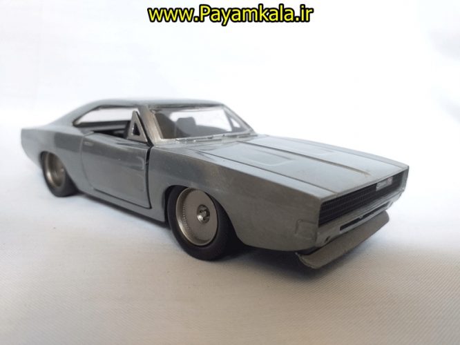 (جعبه دار) ماکت  دوج چارجر (DODGE CHARGER 1968 BY JADA) طوسی