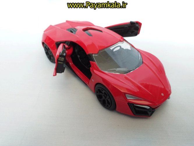 (جعبه دار) ماکت لایکن هایپر اسپورت (LYKAN HYPERSPORT BY JADA) قرمز