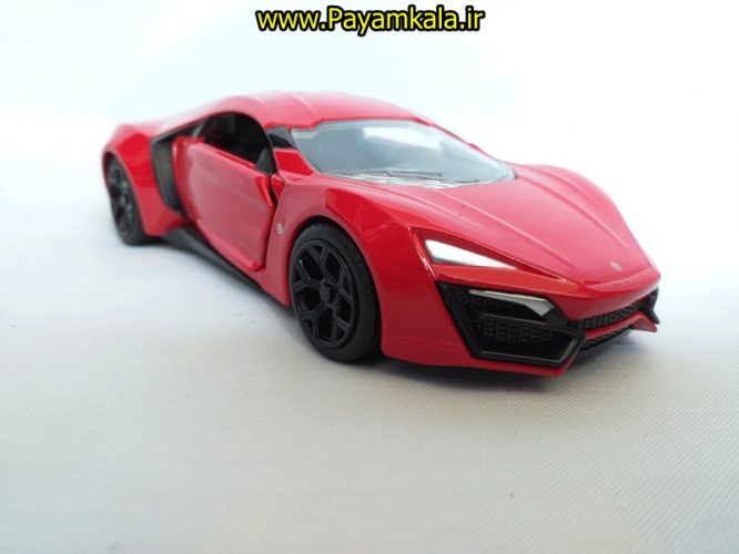 (جعبه دار) ماکت لایکن هایپر اسپورت (LYKAN HYPERSPORT BY JADA) قرمز