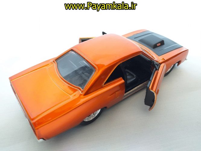 (جعبه دار) ماکت پلیموث(PLYMOUTH ROAD RUNNER 1970 BY JADA) نارنجی