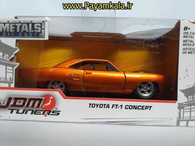 (جعبه دار) ماکت پلیموث(PLYMOUTH ROAD RUNNER 1970 BY JADA) نارنجی