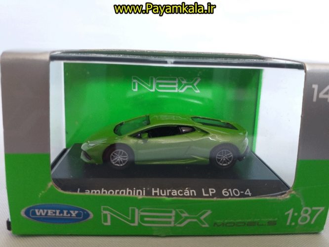 ماکت مینیاتوری لامبورگینی (1:87)(LAMBORGHINI HURACAN LP610-4 BY WELLY) سبز