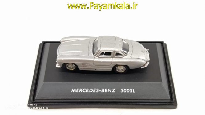 ماکت مینیاتوری بنز (1:87)(MERCEDES-BENZ 300SL BY WELLY) نقره ای