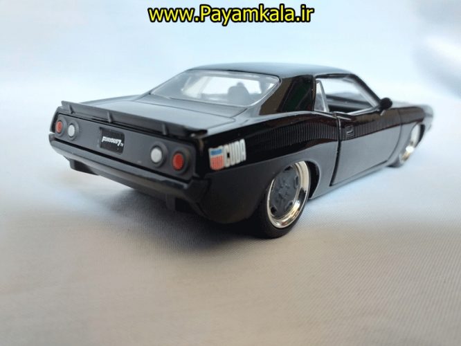 (جعبه دار) ماکت پلیموث(PLYMOUTH BARRACUDA 1973 BY JADA) مشکی