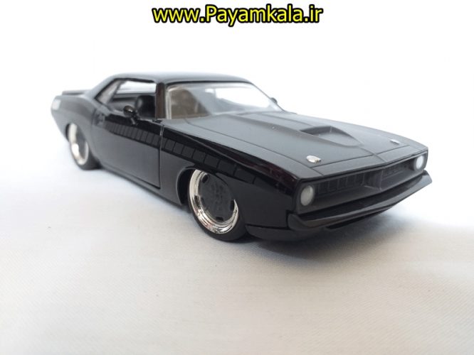 (جعبه دار) ماکت پلیموث(PLYMOUTH BARRACUDA 1973 BY JADA) مشکی