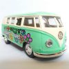 ماشین فلزی فولکس گلدار(VOLKSWAGEN CLASSICAL BUS 1962 BY KINSMART) سبز