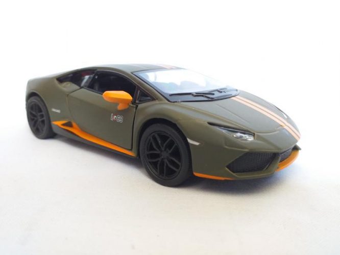 ماشین فلزی لامبورگینی(LAMBORGHINI HURACAN LP 610-4 BY KINSMART)سبز یشمی