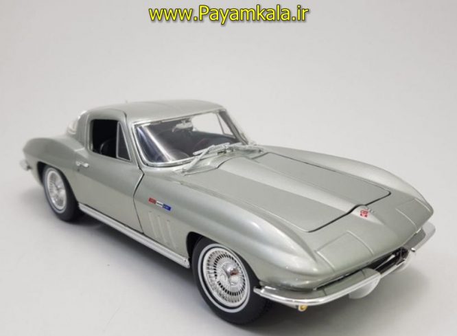 ماکت شورلت کروت بزرگ (CHEVROLET 1965 CORVETTE BY MAISTO) (1:18) طوسی