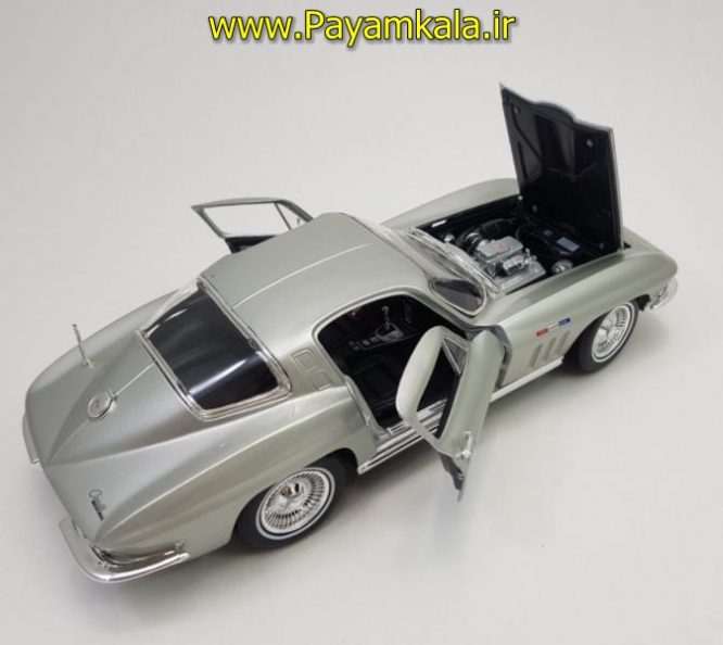 ماکت شورلت کروت بزرگ (CHEVROLET 1965 CORVETTE BY MAISTO) (1:18) طوسی