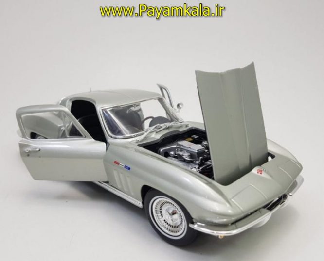 ماکت شورلت کروت بزرگ (CHEVROLET 1965 CORVETTE BY MAISTO) (1:18) طوسی