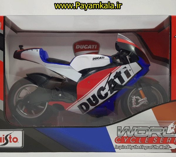 (سایز بزرگ) ماکت فلزی موتورسیکلت دوکاتی (DUCATI BY MAISTO)(1/6)