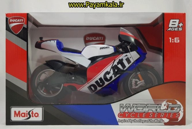 (سایز بزرگ) ماکت فلزی موتورسیکلت دوکاتی (DUCATI BY MAISTO)(1/6)