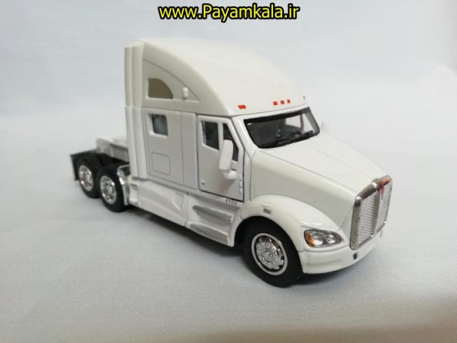 ماشین فلزی تریلی کنورث(KENWORTH T700 BY KINSMART) سفید