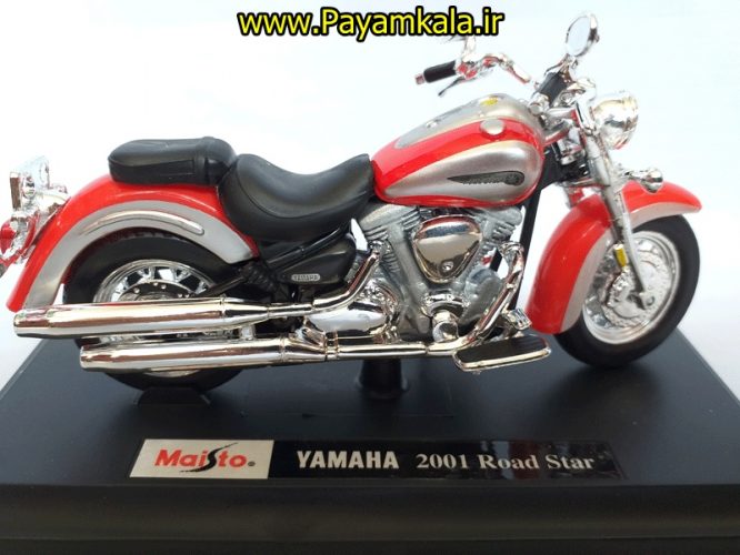 ماکت فلزی موتورسیکلت یاماها(1:18)(YAMAHA 2001 ROAD STAR BY MAISTO)