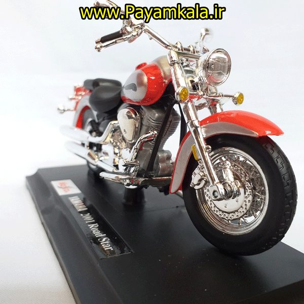 ماکت فلزی موتورسیکلت یاماها(1:18)(YAMAHA 2001 ROAD STAR BY MAISTO)