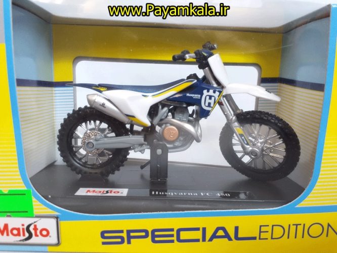 ماکت فلزی موتورسیکلت هسکوارنا(1:18)(HUSQVARNA FC 450 BY MAISTO)