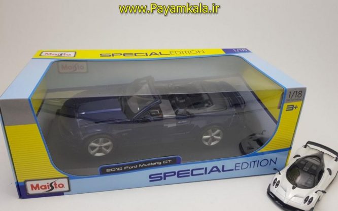 ماکت فورد موستانگ(FORD MUSTANG GT 2010 BY MAISTO) (1:18) سرمه ای