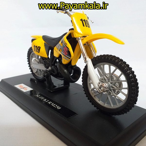 ماکت فلزی موتورسیکلت  سوزوکی(1:18)(SUZUKI RM250 BY MAISTO)