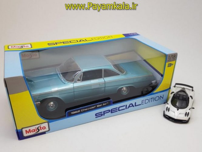 ماکت شورلت بل ایر بزرگ (1:18) (CHEVROLET 1962 BEL AIR BY MAISTO)