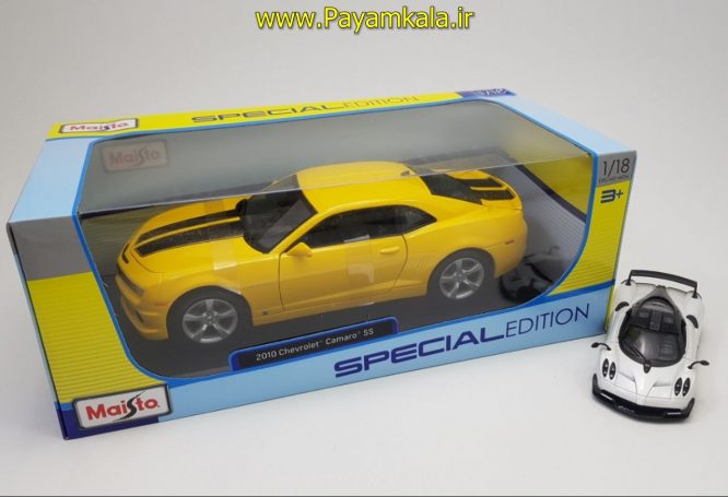 ماکت شورلت (1:18)(CHEVROLET 2010 CAMARO SS BY MAISTO) زرد