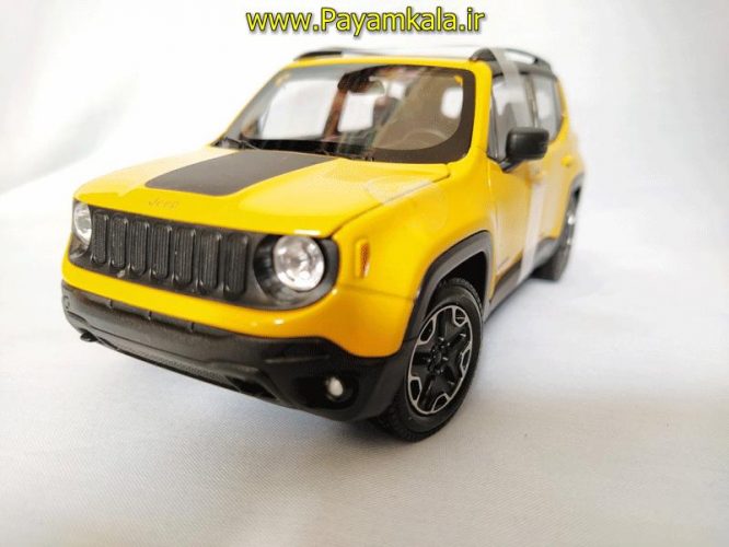 ماکت جیپ بزرگ 1:24 (JEEP RENEGADE TRAILHAWK BY WELLY) زرد