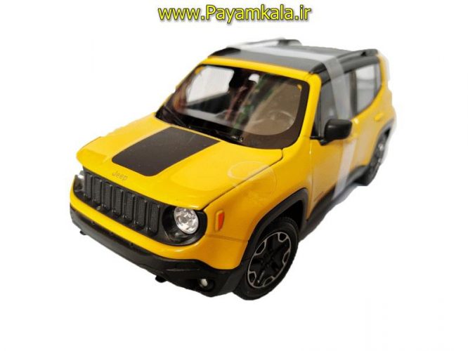 ماکت جیپ بزرگ 1:24 (JEEP RENEGADE TRAILHAWK BY WELLY) زرد