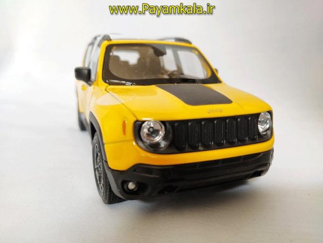 ماکت جیپ بزرگ 1:24 (JEEP RENEGADE TRAILHAWK BY WELLY) زرد