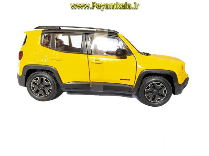 ماکت جیپ بزرگ 1:24 (JEEP RENEGADE TRAILHAWK BY WELLY) زرد