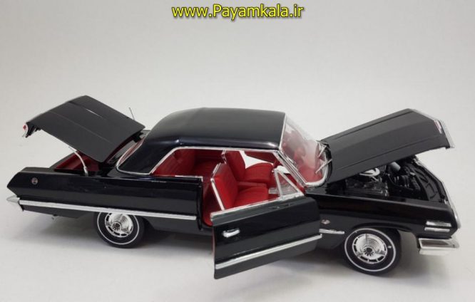 ماکت 1:18 شورلت ایمپالا (1963CHEVROLET IMPALA BY WELLY) مشکی