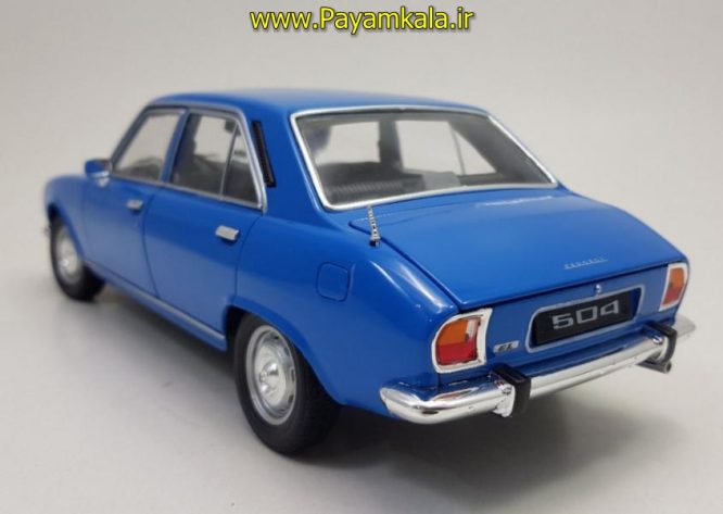 ماکت پژو 504 1:18(PEUGEOT 504 1975 BY WELLY) آبی