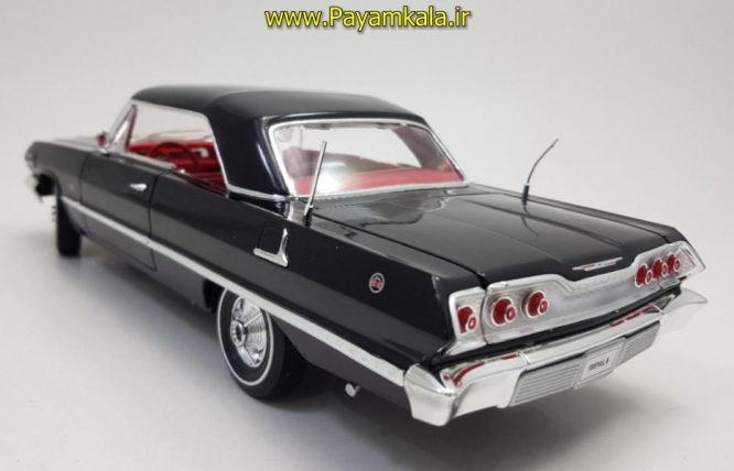 ماکت 1:18 شورلت ایمپالا (1963CHEVROLET IMPALA BY WELLY) مشکی