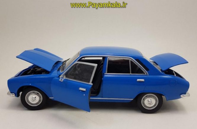 ماکت پژو 504 1:18(PEUGEOT 504 1975 BY WELLY) آبی