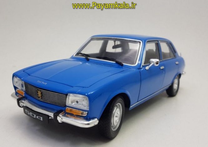 ماکت پژو 504 1:18(PEUGEOT 504 1975 BY WELLY) آبی