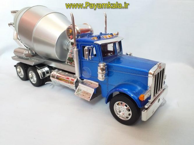 ماکت تریلی میکسر پتربیلت (PETERBILT 379 BY WELLY) آبی