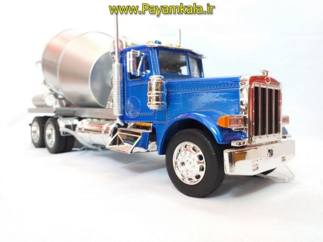 ماکت تریلی میکسر پتربیلت (PETERBILT 379 BY WELLY) آبی