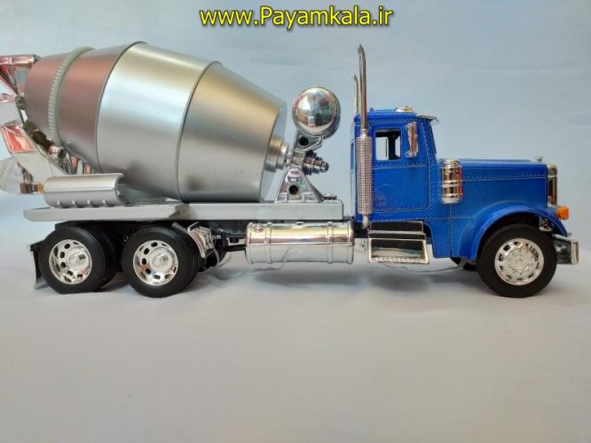 ماکت تریلی میکسر پتربیلت (PETERBILT 379 BY WELLY) آبی