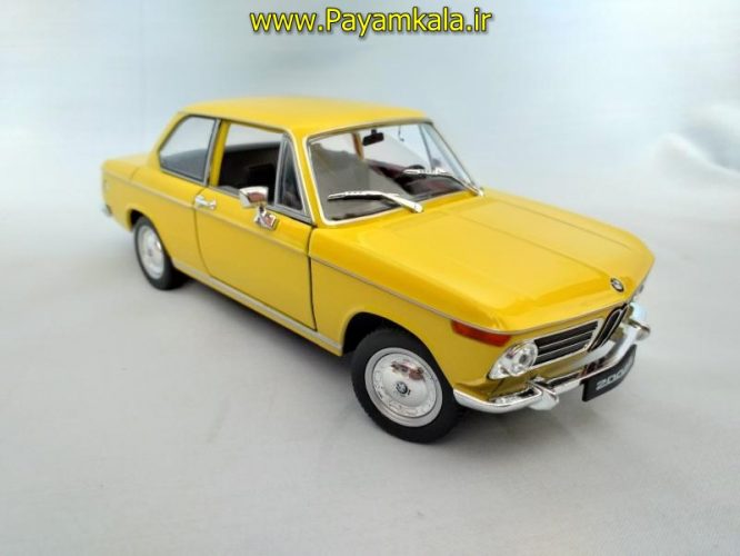 ماکت ب ام و 2002 (بی ام دبلیو BMW) بزرگ 1:24 ساخت WELLY (رنگ زرد)