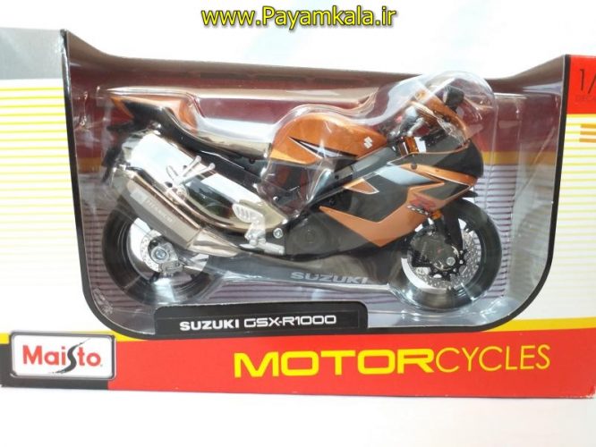 ماکت فلزی موتورسیکلت سوزوکی (SUZUKI GSX-R1000 BY MAISTO)(1/12)