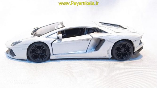 ماشین فلزی لامبورگینی (LAMBORGHINI AVENTADOR BY WELLY) سفید