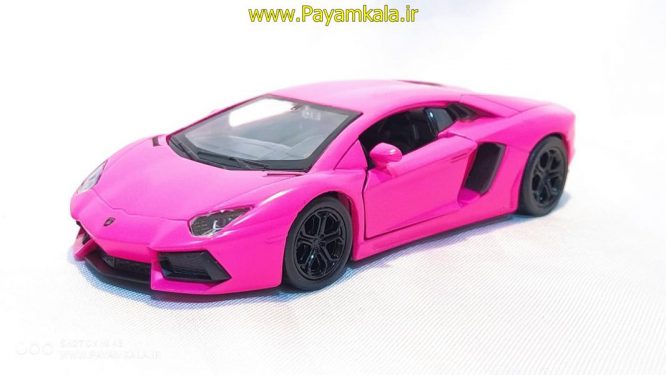 ماشین فلزی لامبورگینی (LAMBORGHINI AVENTADOR BY WELLY) صورتی