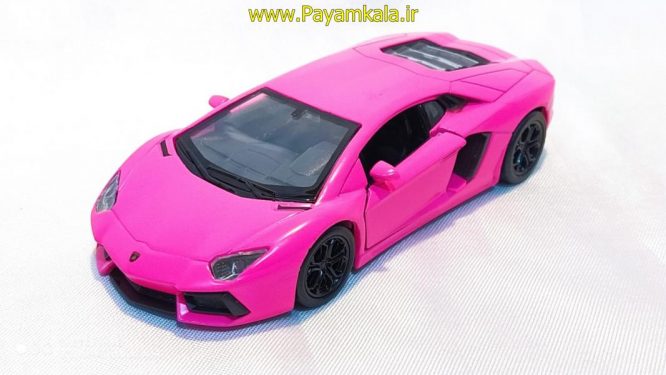 ماشین فلزی لامبورگینی (LAMBORGHINI AVENTADOR BY WELLY) صورتی